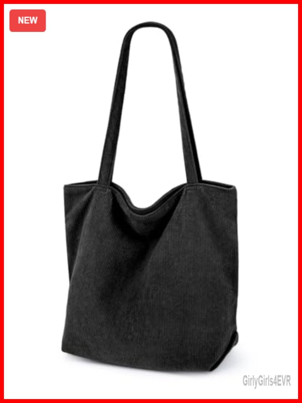 Corduroy Tote Bag Large Hobo Women Shoulder Purse Zipper